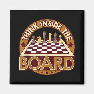 Schachbrett Zitat Schachspieler Denkspielbrett Magnet