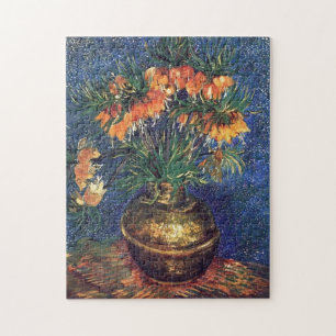 Schachbrettblumen in einer Kupfervase von Van Gogh Puzzle