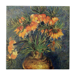 Schachbrettblumen in einer Kupfervase von Vincent  Fliese
