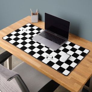 Schachbretter für das White & Black Business-Logo Schreibtischunterlage