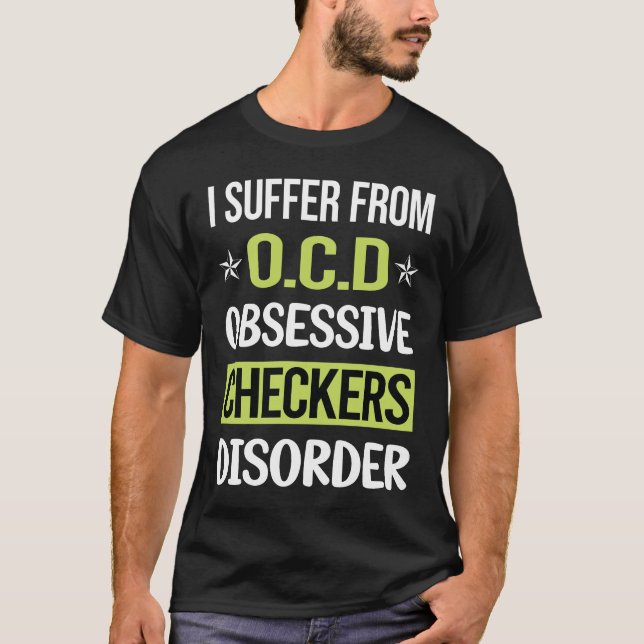 Schachbretter mit zwanghafter Liebe T-Shirt (Vorderseite)