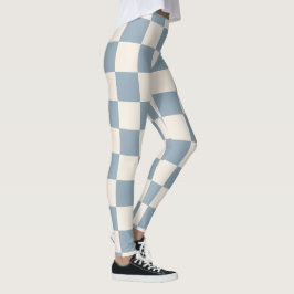 Schachbretter "Worn Blue" Leggings