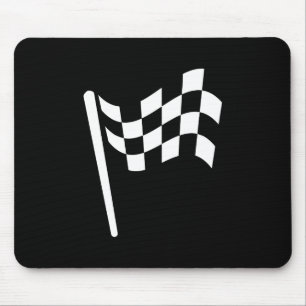 Schachbrettflagge-Piktogramm-Mauspad Mousepad