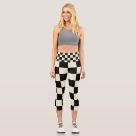 Schachbrettlecapcnm Capri Leggings