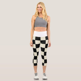 Schachbrettlecapcnm Capri Leggings
