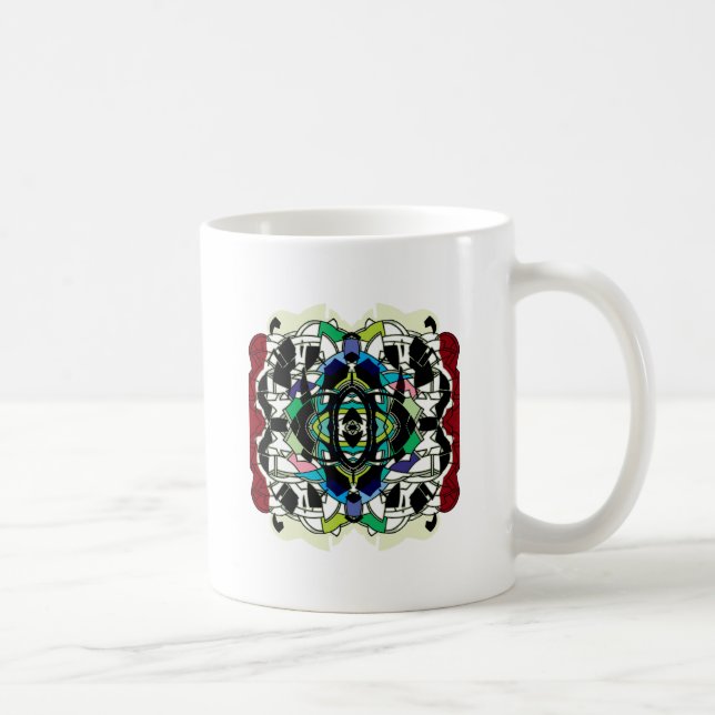Schachbrettmuster Design Kaffeetasse (Rechts)