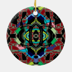 Schachbrettmuster Design Keramik Ornament