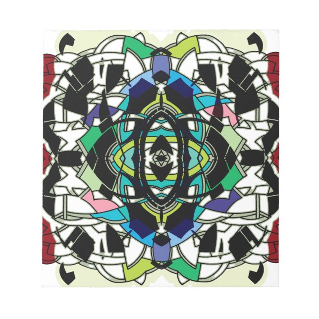 Schachbrettmuster Design Notizblock (Vorderseite)