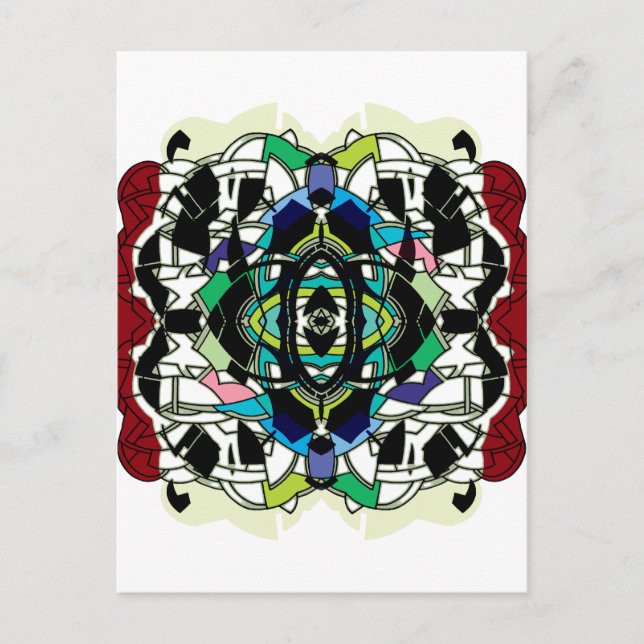 Schachbrettmuster Design Postkarte (Vorderseite)