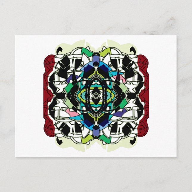 Schachbrettmuster Design Postkarte (Vorderseite)