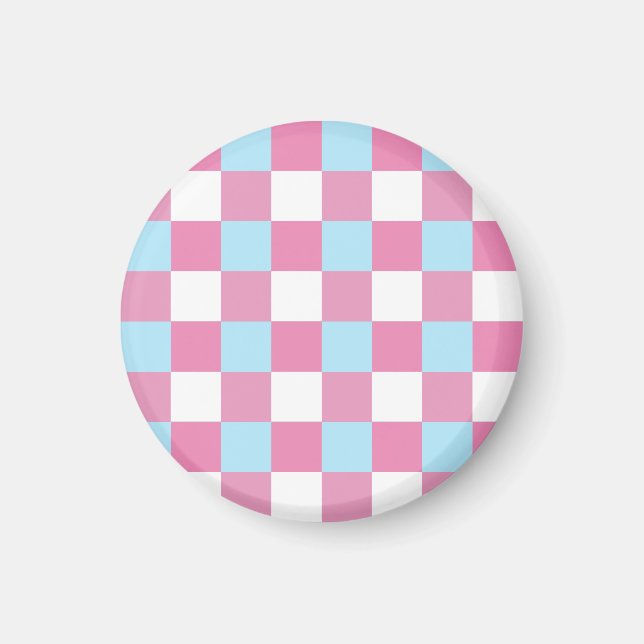 Schachbrettmuster Magnet (Vorne)