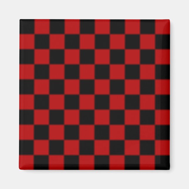 Schachbrettmuster-Magnet Magnet (Vorne)