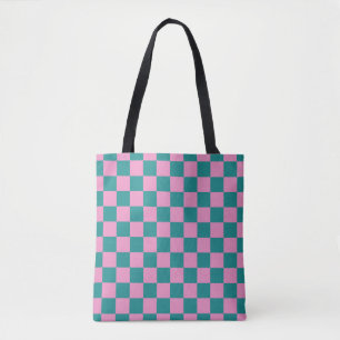 Schachbrettmuster Rosa und Grün
