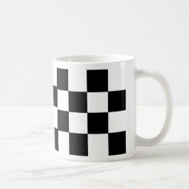 Schachbrettmuster schwarz und weiß kaffeetasse
