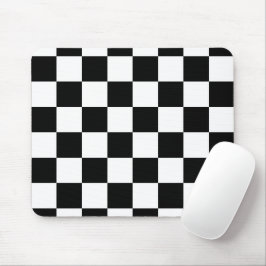 Schachbrettmuster Schwarz und Weiß Mousepad