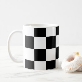 Schachbrettmuster Schwarz-Weiß Kaffeetasse