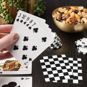 Schachbrettmuster Schwarz-Weiß Spielkarten