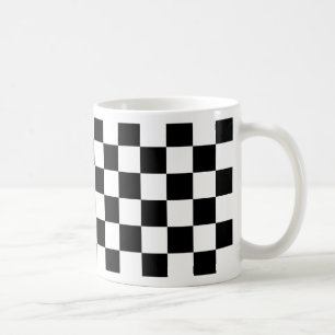 Schachbrettmuster Schwarzweiss Tasse