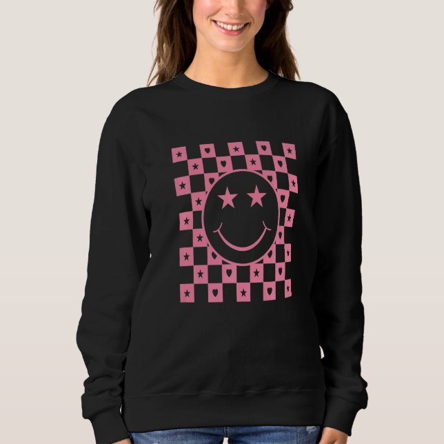 Schachbrettmuster Sweatshirt (Vorderseite)