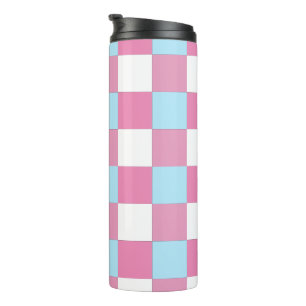 Schachbrettmuster thermosbecher