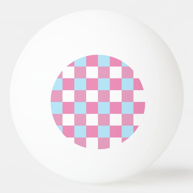 Schachbrettmuster Tischtennisball (Vorderseite)
