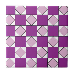 Schachbretts Lila Square Diamond Schachbretts Fliese