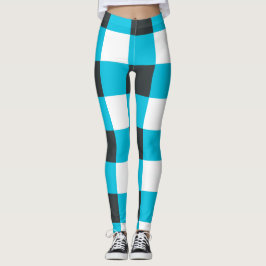 Schachbretts "Mayan Blue" Kariert (unregelmäßig) Leggings