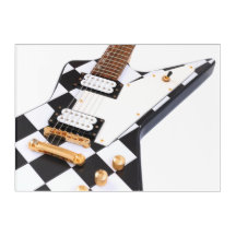 SCHACHBRETTS ROCK ELECTRIC GUITAR 10x14