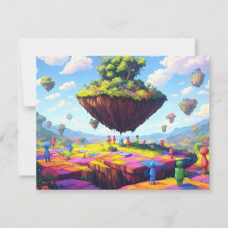 Schachbrettwelt, Grußkarte