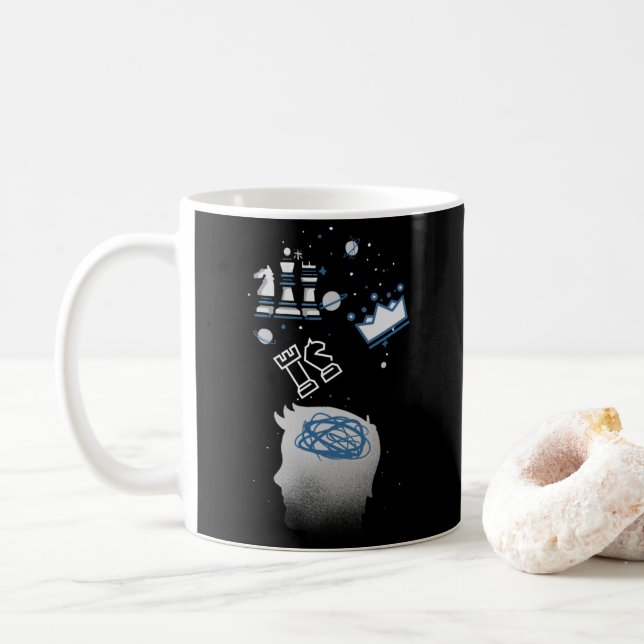Schachdesign-Kaffeemaschine Tasse (Mit Donut)