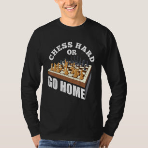 Schachfest oder Go Zuhause Checkmate Gambit King Q T-Shirt