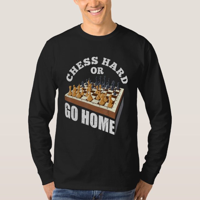 Schachfest oder Go Zuhause Checkmate Gambit King Q T-Shirt (Vorderseite)