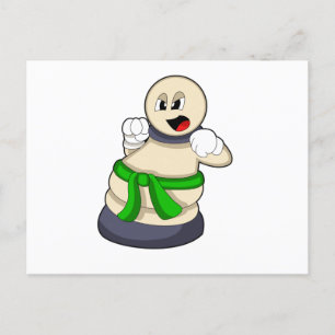Schachfigur Bauer beim Schach Postkarte
