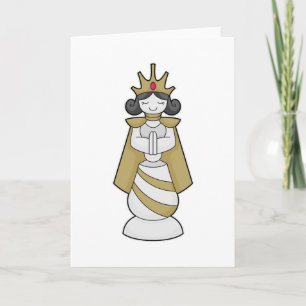 Schachfigur Dame Krone Schach Karte