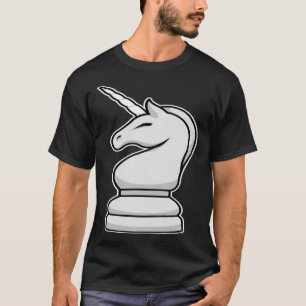 Schachfigur I Weißer Hornspringer Einhorn T-Shirt