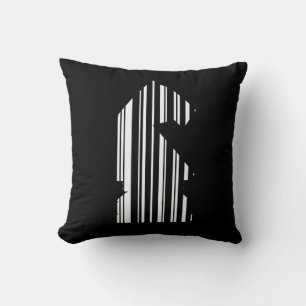 Schachfigur-Musterdesign Springer Bar Code Kissen