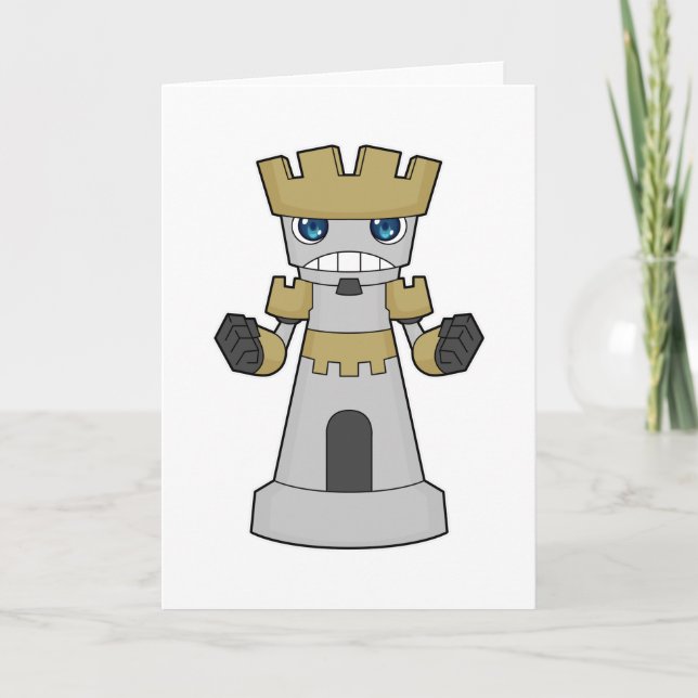 Schachfigur Turm Schach Karte (Vorderseite)