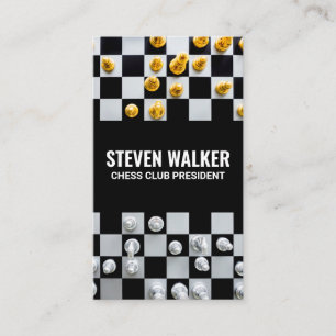 Schachfiguren an Bord   Brettspiel Visitenkarte