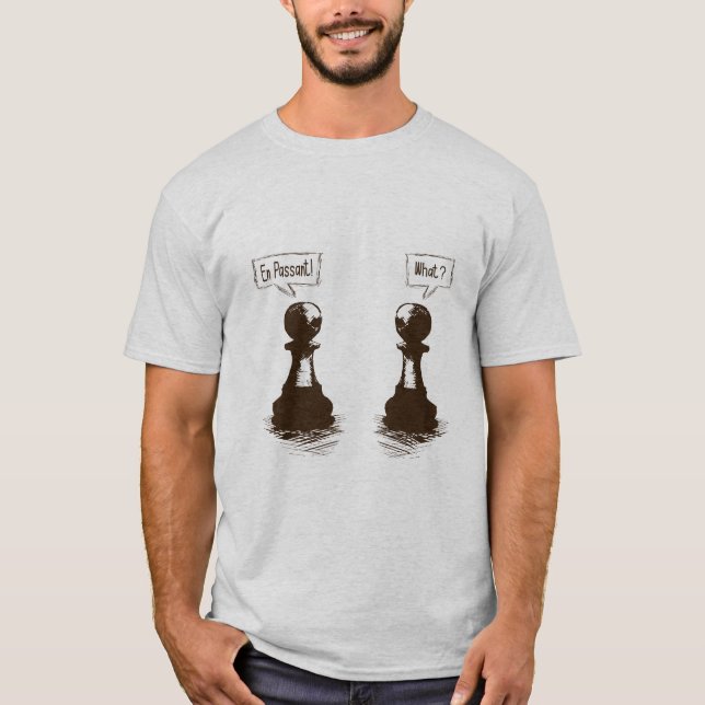 Schachfiguren - En Passant! Was ist? T-Shirt (Vorderseite)