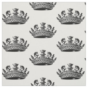 Schachfiguren Krone Schwarz Stoff