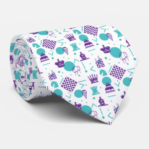 Schachfiguren - Party Art Patches Krawatte