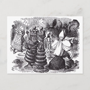 Schachfiguren Postkarte