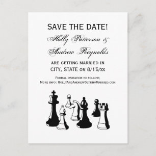 Schachfiguren Vintag Art #2 Ankündigungspostkarte