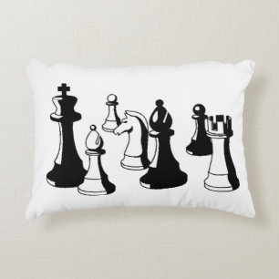 Schachfiguren Vintag Art #2 Dekokissen