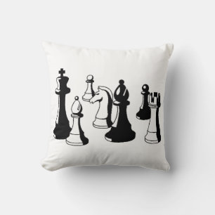 Schachfiguren Vintag Art #2 Kissen