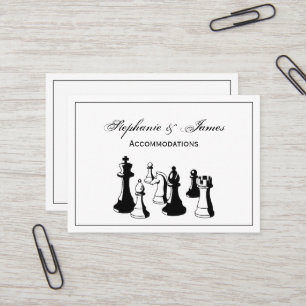 Schachfiguren Vintage-Kunst #2 Visitenkarte