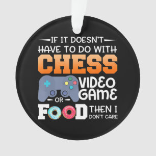 Schachgeschenk   Schach-Videospiel oder Food-Desig Ornament