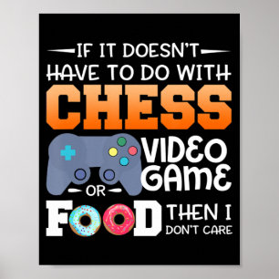 Schachgeschenk   Schach-Videospiel oder Food-Desig Poster