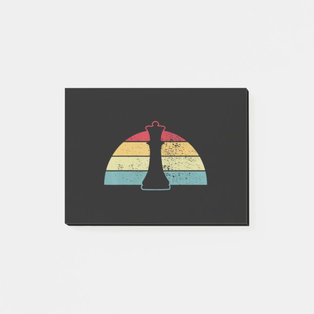 Schachgeschenk | Schachspiel- oder Lebensmitteldes Post-it Klebezettel (Vorderseite)