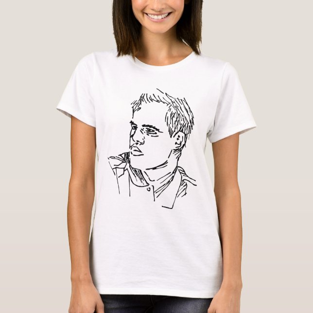 Schachgroßmeister Magnus Carlsen Portrait T-Shirt (Vorderseite)